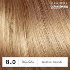 Clairol ColorStrong Permanent Zero Ammonia Hair Dye, 8.0 Medium Blonde - Malibu Hair Color, Pack of 1