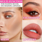 3 Pcs Cream Blush Stick Set,Face Shadow Shading & Eyes(04#,05#,06#)