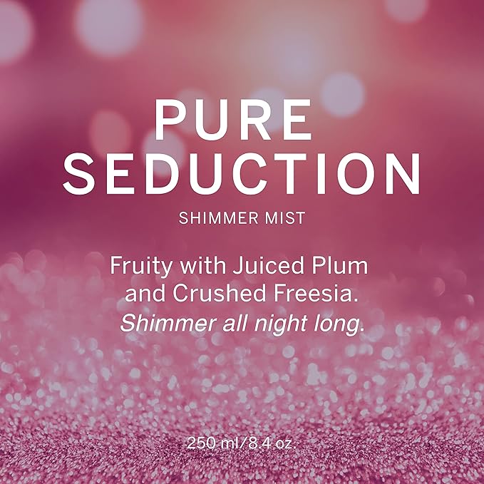 Victoria's Secret Pure Seduction Shimmer Body Spray for Women, Notes of Juiced Plum and Crushed Freesia, (8.4 oz)