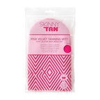Skinny Tan Pink Velvet Tanning Mitt - Velvety Soft Luxe Texture - Waterproof Lining to Keep Hands Stain Free - Smooth for Flawless Finish - Long-Lasting and Machine Washable - 1 pc Applicator
