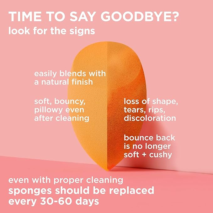 Real Techniques Mini Miracle Complexion Sponge 4 Pack, Small Makeup Blending Sponges, For Foundation & Concealer, Mini Size for Under Eyes & Touch-Ups, Travel Friendly, Natural Makeup, Latex-Free