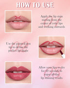 Lip Stain Marker Pen-3Pcs Hydrating Lip Tint Stain Lip