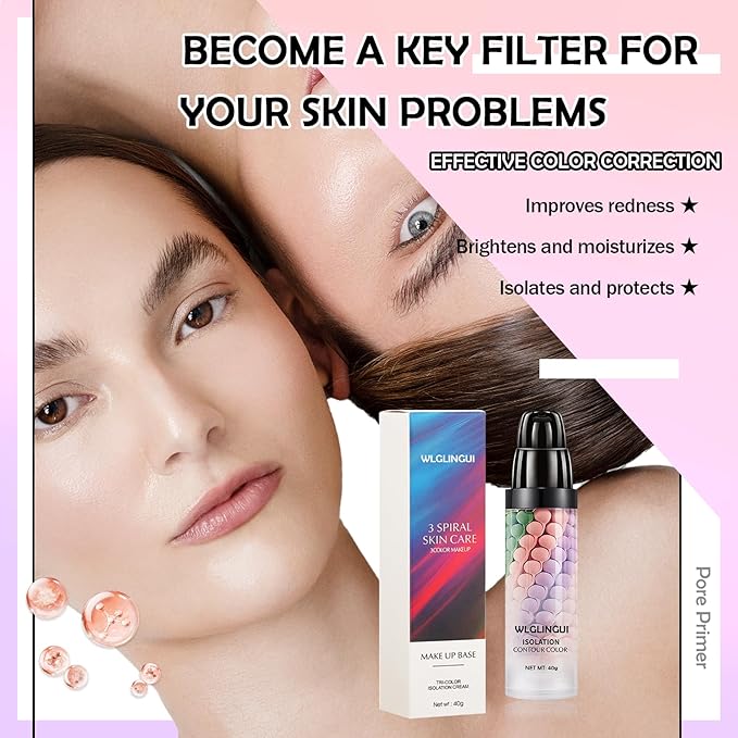 2PCS One Step Color Corrector,Tri-Color Color Correcting Facial