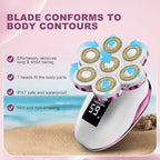 Electric Razors for Women, Wet/Dry 7D Rechargeable Rotary Shaver for Legs, Water Resistant Grooming Kit - Electric Razors for Women, Facial Hair Removal, Bikini Trimmer, Lips - Gentle Hair Remo