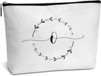 Monogram makeup bag letter toiletry