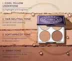 By Terry Hyaluronic Hydra-Powder Palette, 4-Shade, Vegan Contour Palette For Flawless & Matte Complexion, Medium to Warm