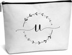 Monogram makeup bag letter toiletry