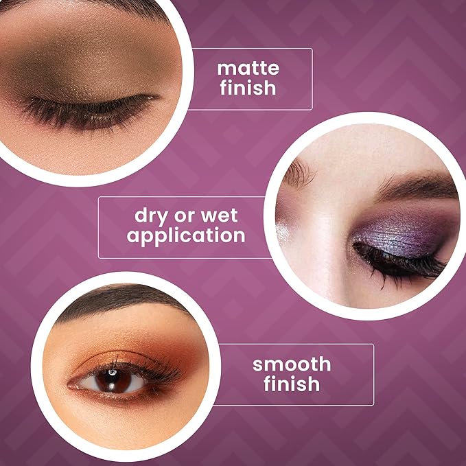 Cosmetics - Twilight, 15-Color Eyeshadow Palette, Highly Pigmented, Long-Wearing, Easy-to-Blend, Blue & Purple Matte, Metallic & Shimmer Eye Shadow, Professionally Formulated Eye Makeup