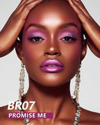 MAKI YIKA 3Pc Metallic Lipstick for Women, Red Pink Brown Glitter, Long Lasting, Full-Coverage Liquid Lip Gloss