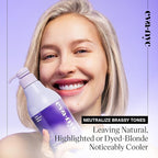 EVANYC Tone It Down Blonde Hair Shampoo, 1 L, Purple for Eliminating Brass & Yellow Tones, Vegan