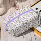 Soidram quilted makeup bag floral