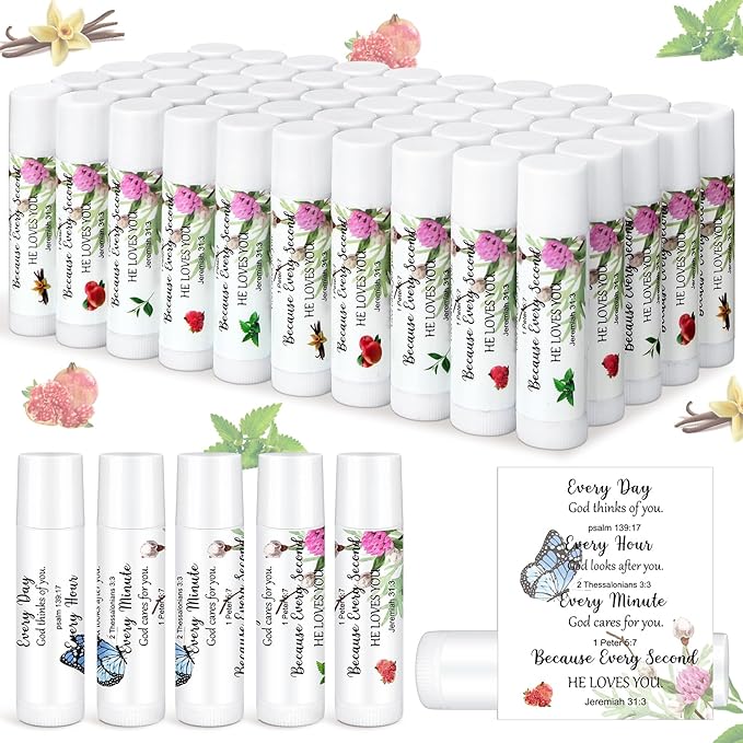 50 Pcs Lip Balm Bulk Christian