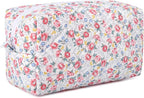 Soidram floral makeup bag quilted