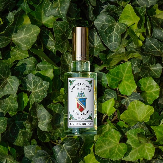 Caswell-Massey Greenbriar Gold Cap Cologne, Men’s Cologne with Classic and Zesty Scent with Citrus, Sage & Rugged Velvety Notes, 3 Fl Oz