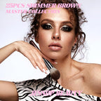 Jessup Makeup Brushes Set Professional 25pcs Premium Synthetic Make up Brushes for Foundation Eyeshadow Blending Concealer Blush Contour Bronzer Eyeliner Eyebrow, Shimmer Brown T511