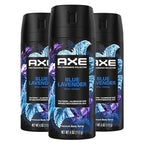 AXE Fine Fragrance Collection Premium Deodorant Body Spray for Men Blue Lavender 3 Count with 72H Odor Protection and Freshness Infused with Lavender, Mint, and Amber Essential Oils 4 oz
