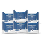 Amazon Basics Make Up Remover Wipes, Original, 25 Count, Pack of 6 (Previously Solimo)