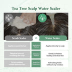 Tea Tree Scalp Water Scaler | Exfoliator for Itchy Dry Flaky Scalp, Buildup Remover, Treatment for Excess Sebum Oily Greasy Hair | Korean Hair Care Products, Refill 16.9 fl oz