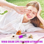 Plumping Lip Oil, 4PCS Hydrating Lip Glow Gloss Moisturizing Tinted Lip Balm Lasting Nourishing Protects Soothes, Comforts Transparent Lip Care Toot, Natural Ingredients Non-sticky Big Brush Glitter Primer Lip Tint (SET A)