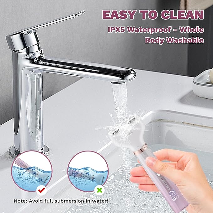 Electric Razors Shaver for Women, 5 in 1 Bikini Trimmer for Women, Wet/Dry Womens Electric Razor Shavers, Face Razor for Face Nose Eyebrow Arms Armpit Legs Pubic Area, Facial Hair Removal