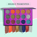 Dito 15 Color Jungle Eyeshadow Palette With 2Pcs Makeup Brush, Long Lasting Matte Makeup Palette With Mirror, Waterproof Shimmer Glitter Eyeshadow Pallet For Wife & Lover & Mother
