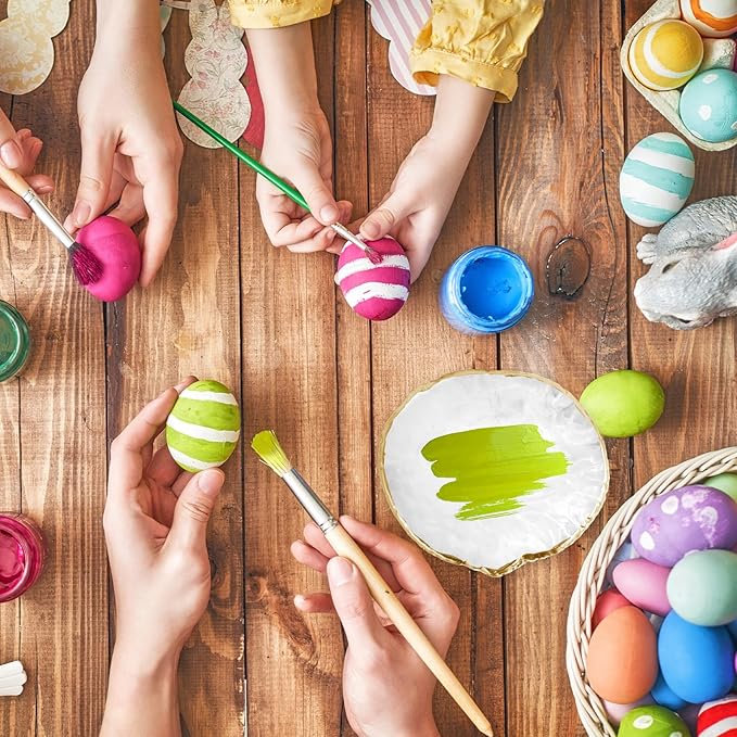 2pcs Resin Nail Art Palette Nail Painting Mixed Color Palette Gold Edge Round Makeup Holder Heart Shape Nail Polish Plate Cosmetic Mixing Tools Nail Gel Display Board