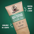 Dr. Squatch Ball Barrier Dry Lotion, No Mess Body Powder Lotion for Men, Made With Natural Ingredients - 2-Pack Wood Barrel Bourbon