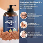 Organic Vitamin E Oil Blend 67,000 IU - 8 fl oz - Made from Pure, Natural Oils for Skin, Scars & Face - Aceite de Vitamina E - Nexon Botanics