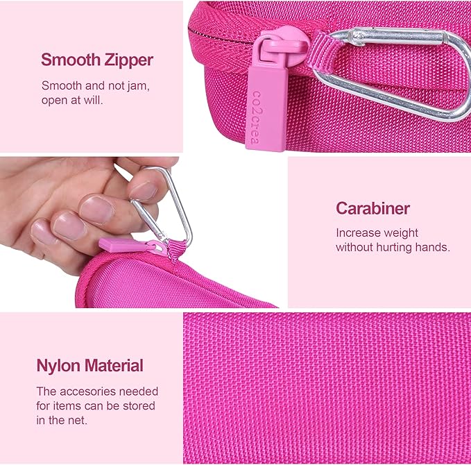 co2CREA Hard Case and Replacement Head Compatible with Finishing Touch Flawless Facial Hair Remover Electric Face Razor for Women (Pink Crystal Case + Replacement Head)