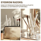 6-Pack Eyebrow Razor for Women | Dermaplane Facial Razor for Face | Hair Trimmer Face Razor for Body Use | Multipurpose Facial Hair Removal Disposable Blades Eyebrow Tool