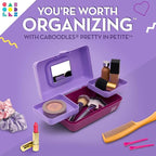 Caboodles Pretty in Petite Makeup Box, Hard Plastic Organizer Box, 2 Swivel Trays, Fashion Mirror, Secure Latch for Safe Travel