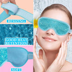 Cold Face Eye Mask Ice Pack for Dark Circles,Eye SPA,Pressure,Cooling Face Masks for Women Sleeping,Skin Care Gel Beads Hot Cold Use Ice Facial Mask