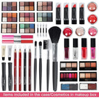 All-in-one Holiday Make up Gift Set | Makeup Kit for Women Full Kit Essential Starter Bundle Include Eyeshadow Palette Lipstick Blush Foundation Concealer Face Powder Mascara Lipgloss Brush