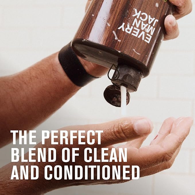Every Man Jack 2-in-1 Daily Shampoo + Conditioner - Cedar and Red Sage | Nourishing For All Hair Types, Naturally Derived, Cruelty-Free Shampoo and Conditioner Set for Men | 24oz -1 Bottle