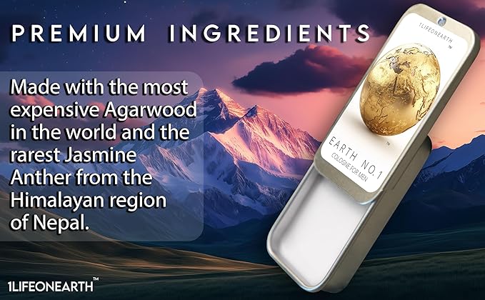 Solid Cologne Men, Mens Cologne Perfume, Sandalwood, Perfume Para Hombres, Agorwood Oud, Jasmine, Musk, (PREMIUM INGREDIENTS) EDP, Eau De Parfum, Boys, Mini Travel Size cologne Tin 0.35 oz