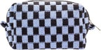 Pazimiik checkered makeup bag for