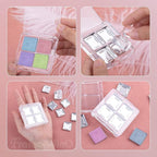 Framendino, 4 Sets Acrylic Empty Eye Shadow Pallet