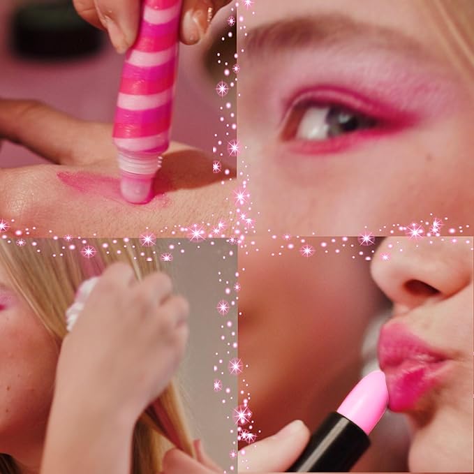 Miraculous Ladybug Kids Makeup Set - 10 Piece Bag with Nail Polish, Hair Chalk, Stickers & More - Safe, Non-Toxic Pretend Play Cosmetics - Marinette Themed Makeup Kit for Children