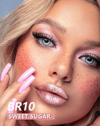 MAKI YIKA 3Pc Metallic Lipstick Long Lasting, Hot Pink Red Brown Glitter Lipsticks, High Shine Lipstick No Smudge No Transfer Liquid Lip Gloss (Hot Pink/Red/Brown)