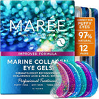 MAREE Eye Gels - Pads Under Eye Patches for Puffy Eyes and Dark Circles with Collagen & Hyaluronic Acid - Anti Wrinkles Under Eye Masks Skincare Treatment for Puffiness & Bags - Parches Para Ojeras