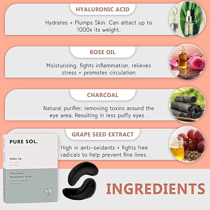 Pure sol. charcoal under eye