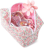 Soidram floral makeup bag quilted