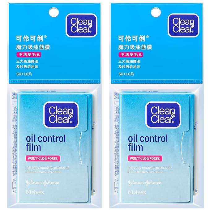 Oil Blotting Sheets From China Replacment for Clean&Clear Oil Absorbing Sheets,2 Pack(total 120sheets) Oil Control Film for Face,High-performance Handy Face Blotting Paper for Oily Skin