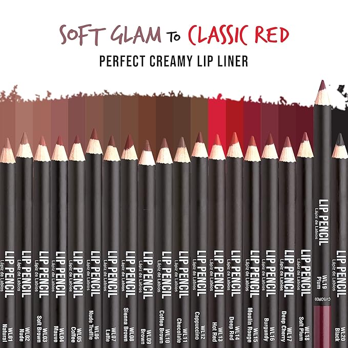 KISS New York Professional Slim Lip Pencil, Creamy Soft Lip Liner, Smooth Long-Lasting Rich Lip Color, Natural Lip Makeup, Water-Resistant Lip Crayon (Plum)