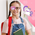 Newcotte 12 Pcs Eye Patch for Kids Girls Boys Reusable Eye Patch for Glasses over the Lens Colorful Eye Patch Toddler Eye Patch Adorable Kids Eye Patches Assorted Eye Patch Cover (Cute)