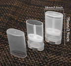 100PCS 15ML Transparent Empty Oval Deodorant Lip Lipstick Balm Tubes Containers for DIY Homemade Crayon Chapstick Holder