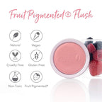 100% PURE Powder Blush (Fruit Pigmented), Chiffon, Soft Shimmery Finish, Nourishes Skin w/Rosehip Oil, Cocoa Butter, Natural Makeup (Soft Pink) - .32 oz