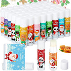 50 Pcs Cute Christmas Lip Balms Gifts Bulk Christmas Stocking Stuffers Holiday Treat Gifts Goodie Christmas Party Supplies for Girls Kids Women Men