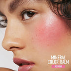 KYDA Mineral Color Balm, Buildable Shimmer Color for Lips and Cheeks, Broad spectrum SPF 35, Natural Shimmer Finish, Lightweight Blendable Creamy, Multiuse Blush Stick, PINK