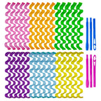 30pcs Heatless Hair Curlers Rollers Wave Curls Styling Kit with 2 Sets Styling Hooks,No Heat Hair Curlers Spiral Curlers for Long Hair 21.8”(55 cm)…